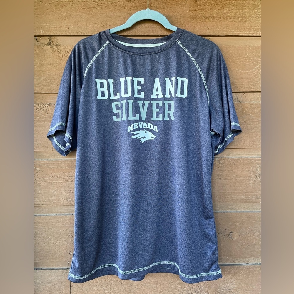 Pro Edge Blue and Silver Short Sleeve Tee